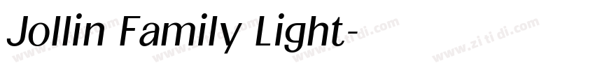 Jollin Family Light字体转换